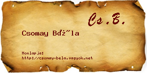 Csomay Béla névjegykártya